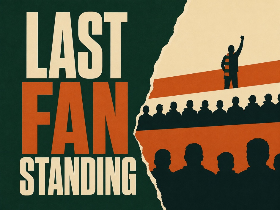 Minimal Last Fan Standing football game artwork